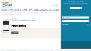 
                            4. Mount St. Mary's Outpatient Patient Portal - Eclinicalweb.com - Mt St Mary's Hospital Patient Portal