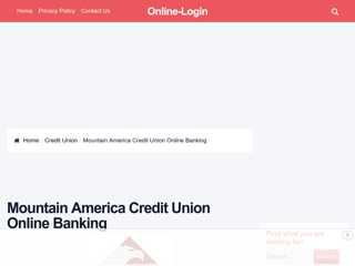 
                            4. Mountain America Credit Union Online Banking | …