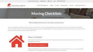 
                            8. Move-in/Move-out Checklist - Westrom Group Property Management - Westrom Group Tenant Portal