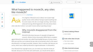 
Movie2k broke down, where to watch free movies  
