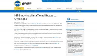 
MPS moving all staff email boxes to Office 365 - MPS
