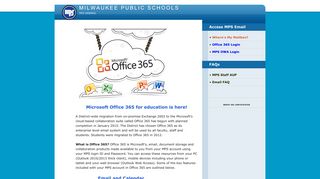 MPS - Office 365 Staffs - Milwaukee Public Schools - Mps School Email Portal