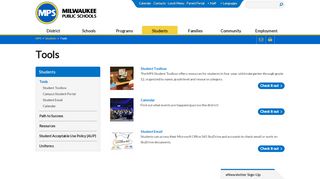 MPS: Tools - Milwaukee Public Schools - Mps School Email Portal