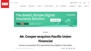 
                            7. Mr. Cooper acquires Pacific Union Financial - HousingWire - Pacific Union Financial Mortgage Payment Portal