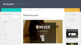 
                            6. Mrskin Account – AccountsZ - Mr Skin Member Login