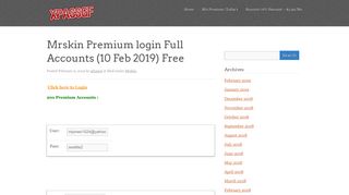 
                            3. Mrskin Premium login Full Accounts - xpassgf - Mr Skin Member Login