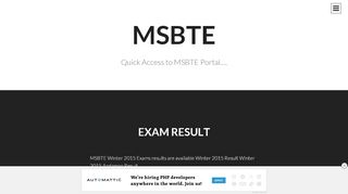 
                            8. MSBTE | Quick Access to MSBTE Portal…. - Msbte Exam Form Portal Winter 2015