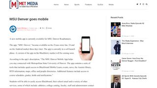 MSU Denver goes mobile - - Met Media - Msu Denver Blackboard Portal