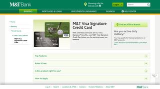 
                            4. M&T Visa® Signature Credit Card - Personal Banking | M&T ... - M&t Credit Card Portal