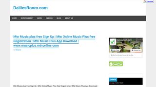 
                            8. Mtn Online Music Plus free Registration | Mtn Music Plus App - Mtn Music Plus Portal
