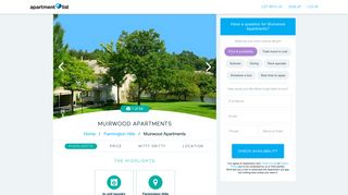 
                            6. Muirwood Apartments - Farmington Hills, MI apartments for rent - Muirwood Apartments Portal