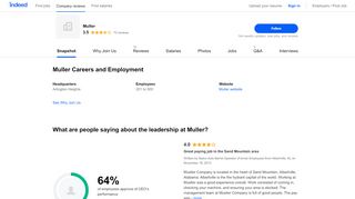Muller Careers and Employment | Indeed.com - Muller Careers Portal