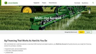 
                            1. Multi-Use Account Farm & Agricultural Loans | John Deere US - John Deere Farm Plan Portal