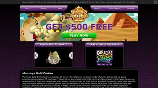 
Mummys Gold Casino | Up To $ 500 Welcome Offer!
