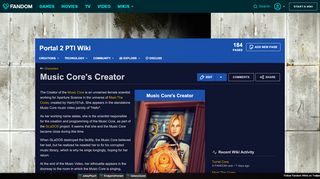 
                            3. Music Core's Creator | Portal 2 PTI Wiki | FANDOM powered by Wikia - Music Core Portal