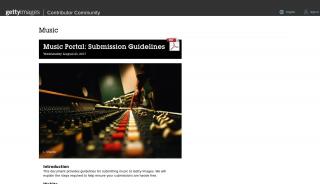 
                            3. Music Portal: Submission Guidelines - Getty Images Contributor ... - Getty Music Portal