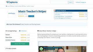 
                            2. Music Teacher's Helper Reviews and Pricing - 2020 - Capterra - Music Teachers Helper Portal