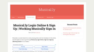 
                            3. Musical.ly Login Online & Sign Up | Working Musically Sign In - Musically Portal With Your Username