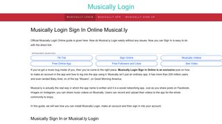 Musically Login Sign In Online Musical.ly