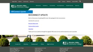 
                            4. MVConnect Update - Moraine Valley Community College - Moraine Valley Email Portal
