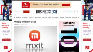 
                            9. Mxit is officially dead - BusinessTech