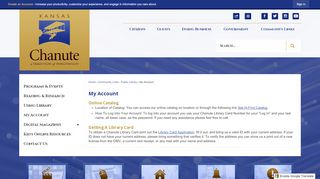 
                            5. My Account | Chanute, KS - Official Website - Seknfind Login