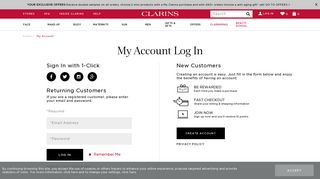 
                            1. My Account - Clarins - Clarins Login Portal
