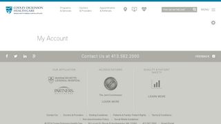 
My Account - Cooley Dickinson Health Care  
