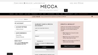 
                            1. My Account | Log In or Sign Up - MECCA - Mecca Sign Up