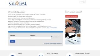 
                            1. My Account Login - Client Access - Global RESP Corporation - Global Resp Portal