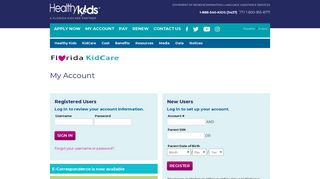 
                            1. My Account Login | Florida KidCare - Florida Healthy Kids - Healthykids Org Portal