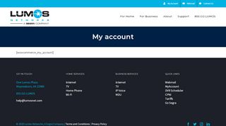 
                            3. My account | Lumos Networks - Lumos Portal