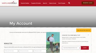 
                            4. My Account - Maryland Excels - Maryland Excels Provider Portal