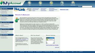 
                            5. My Account - NULINK - Nulink Email Portal
