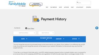 
                            5. My Account | Payment History | Walmart Family Mobile - Myfamilymobile Portal