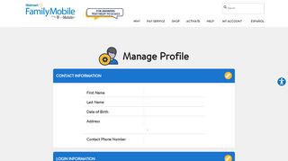 
                            3. My Account | Profile Information | Walmart Family Mobile - Myfamilymobile Portal