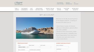 
                            3. My Account - Regent Seven Seas Cruises - Regent Seven Seas Travel Agent Portal