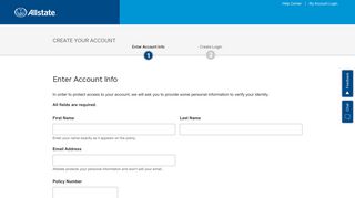 
                            4. My Account | Registration - Allstate - Allstate Insurance Account Portal