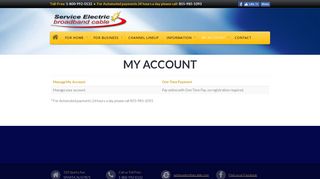 
                            7. My Account - Service Electric Broadband - Service Electric Bill Pay Portal