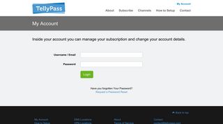 
                            5. My Account - Sign in to your TellyPass Account - Tellypass Portal