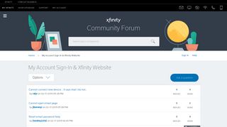 
My Account Sign-In & Xfinity Website - Xfinity Help and Support Forums  

