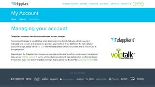 
                            6. My Account | Telappliant - Voiptalk Portal