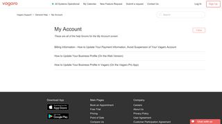 
                            4. My Account – Vagaro Support - Vagaro Business Portal