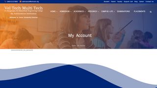 
                            1. My Account - Vel Tech Multi Tech - Vel Tech Multi Tech Student Portal