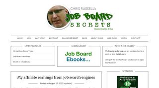 
My affiliate earnings from job search engines - Job Board ...  
