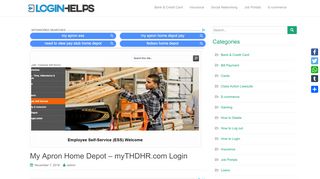 
                            7. My Apron Home Depot – myTHDHR.com Login - Bank Credit ... - Home Depot Employee Self Service Portal