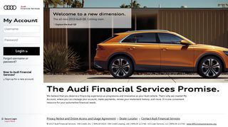 
My Audi Financial Services Account  
