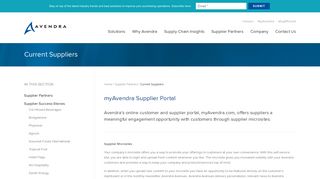 
                            1. My Avendra Supplier Portal | Avendra Procurement Solutions - Avendra Login