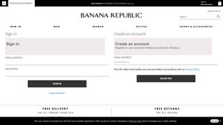 My Banana Republic Account Login  Banana Republic® EU