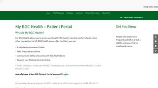 
                            2. My BGC Health - Patient Portal Borland-Groover Clinic